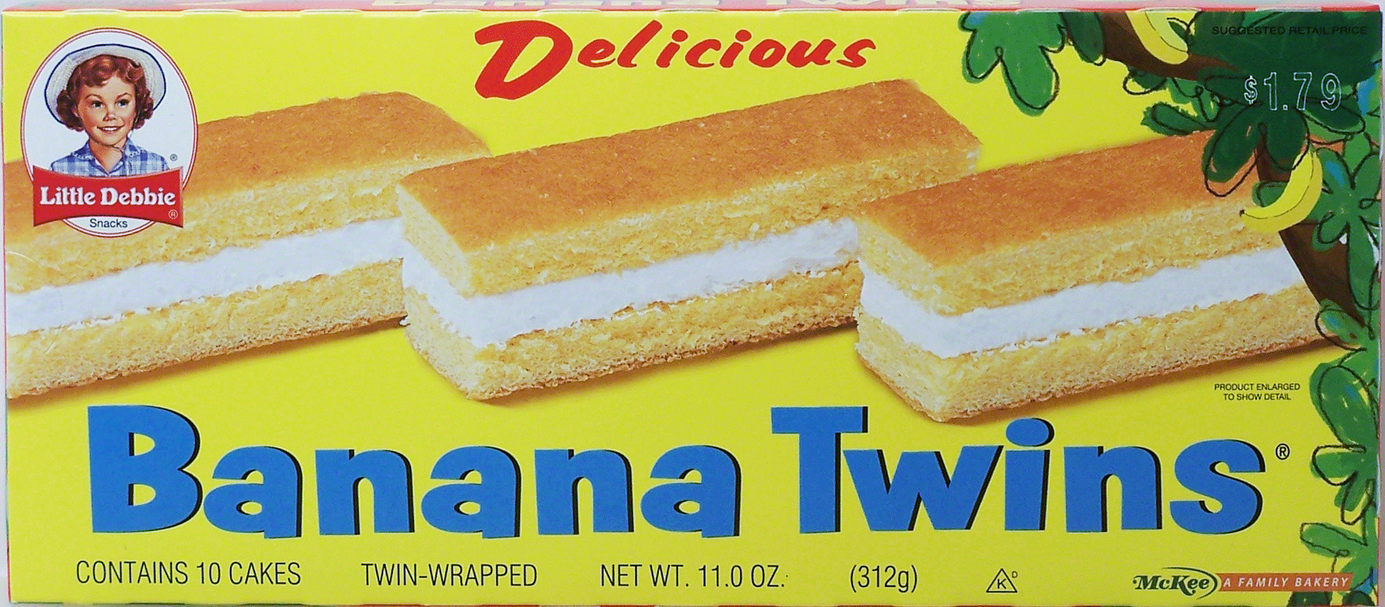 Little Debbie Banana Twins twin-wrapped snack cakes, 10-count Full-Size Picture